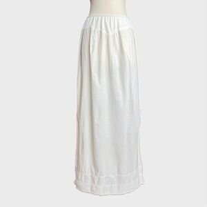 Vintage 90's‎ minimalism Small  Ivory Cream Long Slip - romantic cottage core